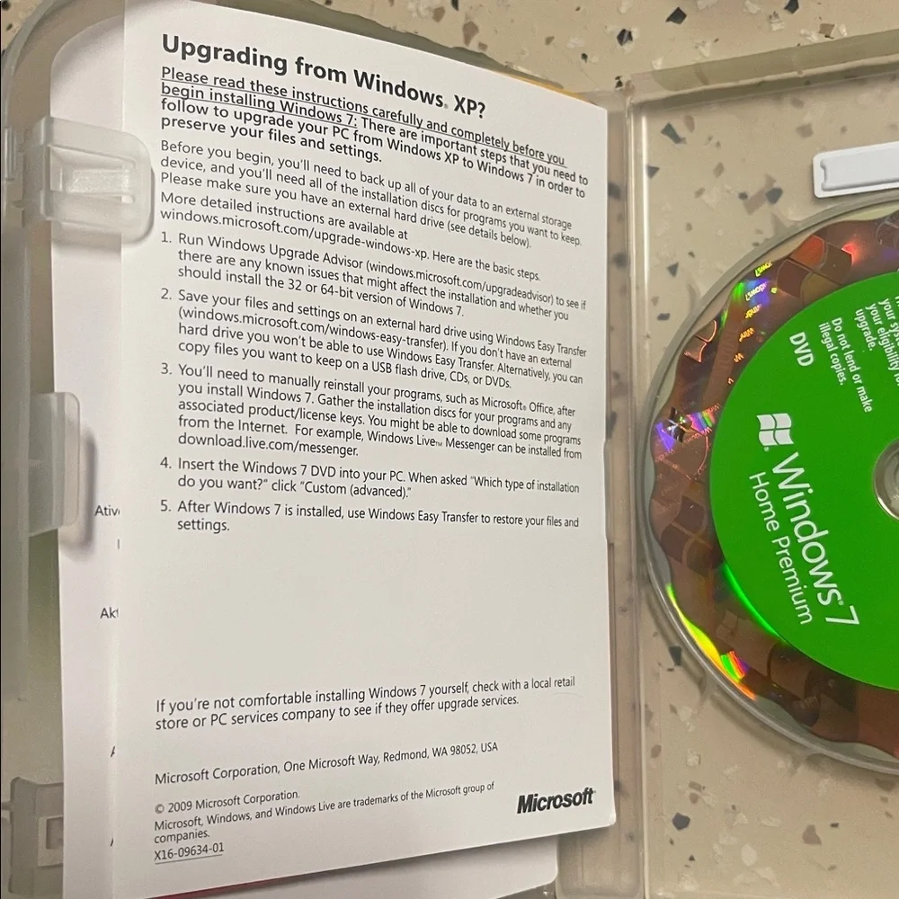 Microsoft Windows 7 Home Premium Upgrade 32 & 64 Bit DVDs MS WINDOWS